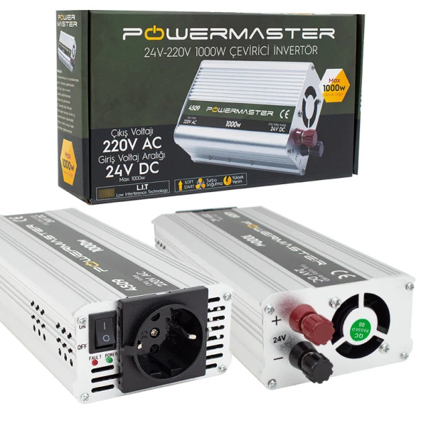 Powermaster PM-4509 24 Volt - 1000 Watt Modifiye Sinüs İnvertör - Resim 3