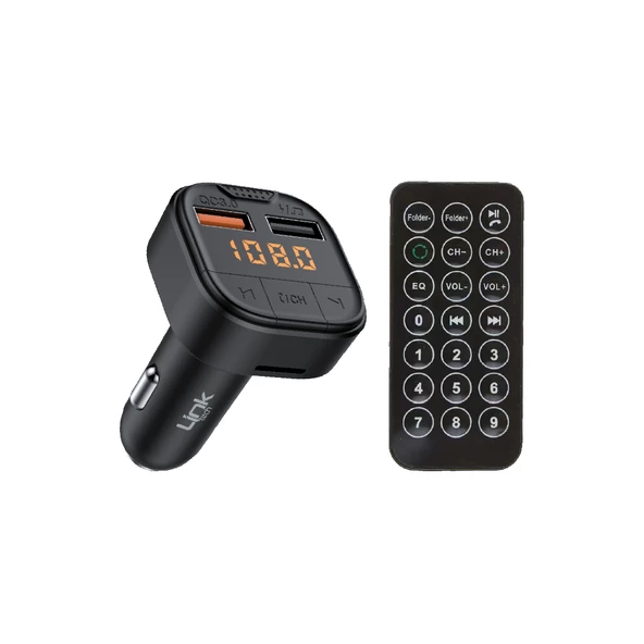 LinkTech GR15 18W PD + QC3.0 Led Ekranlı  FM Transmitter ürün görseli 1