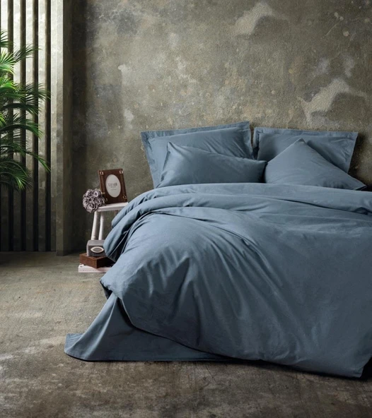 Cotton Box Plain Antrasit Çift Kişilik Nevresim Takımı ürün görseli 1