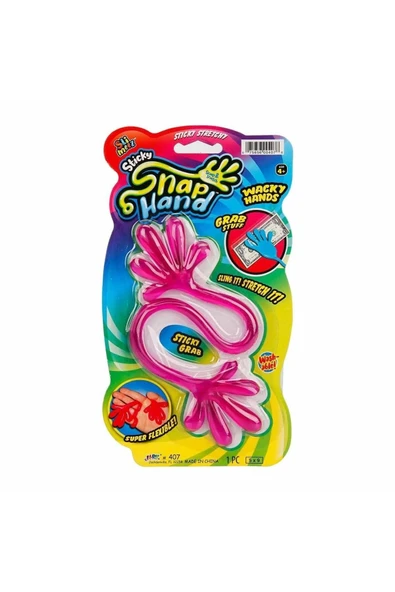Süper Esnek Eğlenceli Yapışkan El Snap Hand Iki Uçlu Yapışkan El PEMBE ürün görseli 1