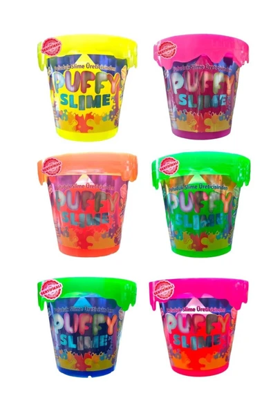 BamBamToys Puffy Slime Yeni Trend Slime - 6 Adet Pofuduk Slime Neon Renkli 120 Gr Slaym ürün görseli 1