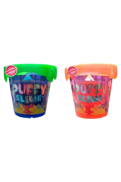 BamBamToys Puffy Slime Yeni Trend Slime -2 Adet Pofuduk Slime Neon Renkli 120 Gr Slaym ürün görseli 1