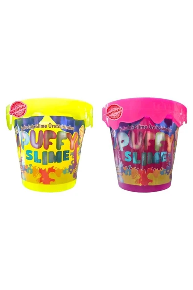 BamBamToys Puffy Slime Yeni Trend Slime -2 Adet Pofuduk Slime Neon Renkli 120 Gr Slaym ürün görseli 1