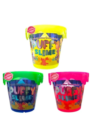 BamBamToys Puffy Slime Yeni Trend Slime - 3 Adet Pofuduk Slime Neon Renkli 120 Gr Slaym ürün görseli 1