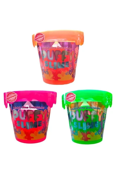 BamBamToys Puffy Slime Yeni Trend Slime - 3 Adet Pofuduk Slime Neon Renkli 120 Gr Slaym ürün görseli 1