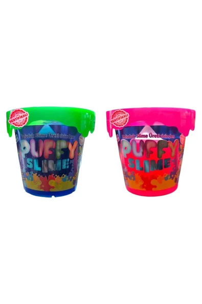 BamBamToys Puffy Slime Yeni Trend Slime -2 Adet Pofuduk Slime Neon Renkli 120 Gr Slaym ürün görseli 1