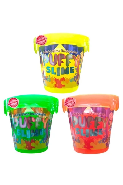 BamBamToys Puffy Slime Yeni Trend Slime - 3 Adet Pofuduk Slime Neon Renkli 120 Gr Slaym ürün görseli 1