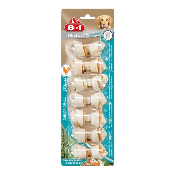 8 in 1 Delights Pro Dental XS 84g 7 li Skt:02/2028 ürün görseli 1