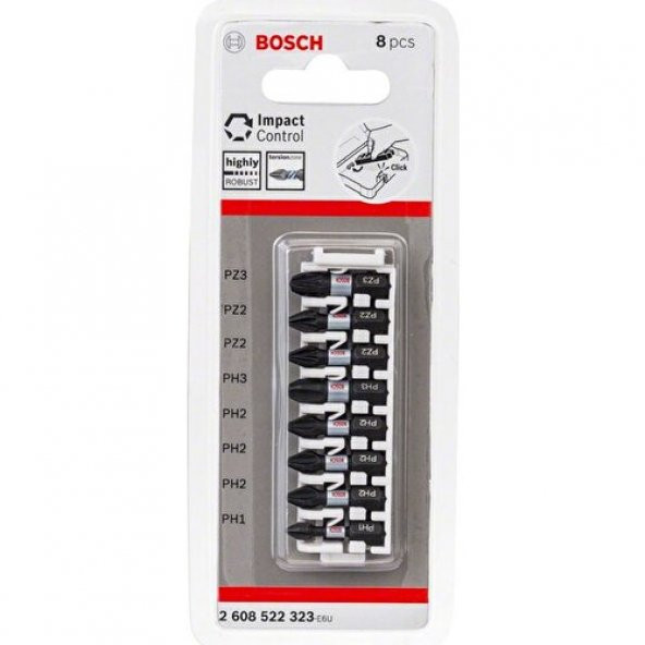IMPACTC VİDALAMA UCU PH/PZ*25MM 8"Lİ (323) ürün görseli 1
