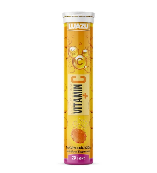 Luazu Vitamin C + CoEnzyme Q10 + Vit D3  20 Tablet X 2 ADET ürün görseli 1