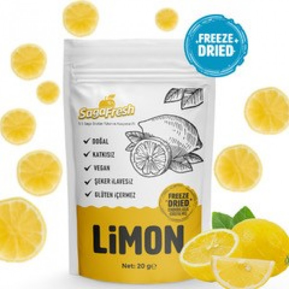 SagaFresh Dondurularak Kurutulmuş Limon Dilimleri 20g ürün görseli 1
