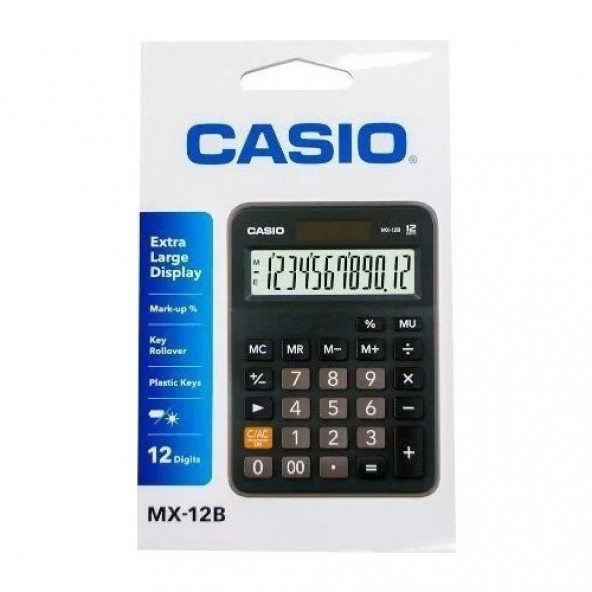 Casio MX-12B 12 Haneli Masaüstü Hesap Makinesi ürün görseli 1