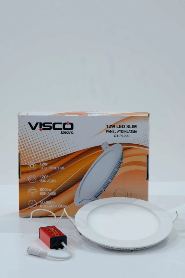 Visco 12W Led Slim Panel Günışığı IP65 ürün görseli 1