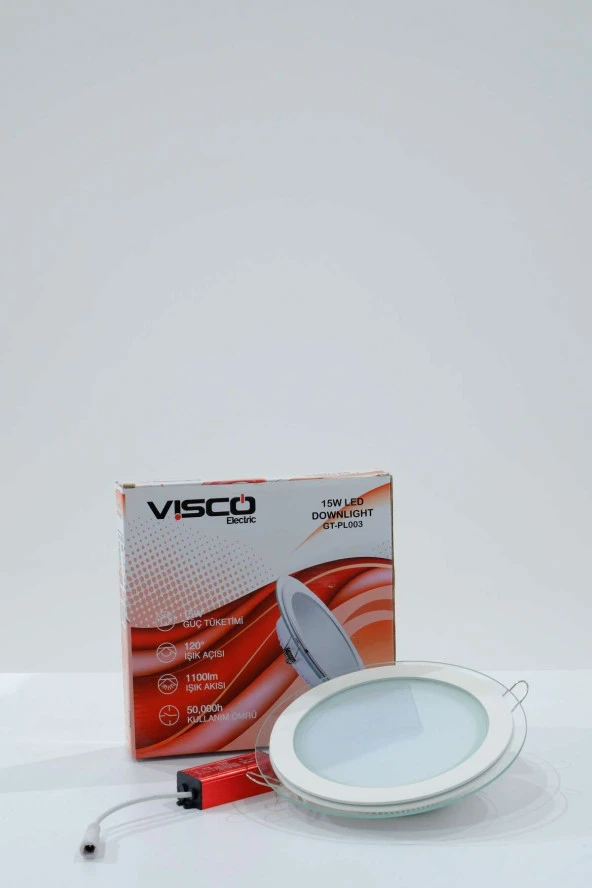 Visco 15W Downlight Led Panel Camlı Günışığı ürün görseli 1