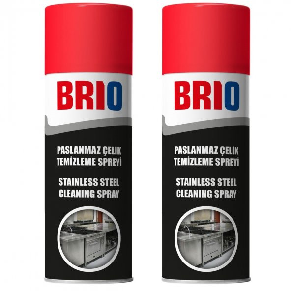 Brio Paslanmaz Çelik Temizleme, Parlatma Spreyi 2'li 400 Ml ürün görseli 1