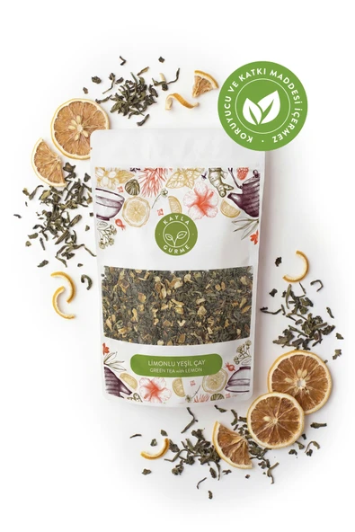 Kayla Gurme Limonlu Yeşil Çay - Katkısız Koruyucusuz Kurutulmuş Limonlu Yeşil Çay - Demleme Yeşil Çay - 125 g ürün görseli 1