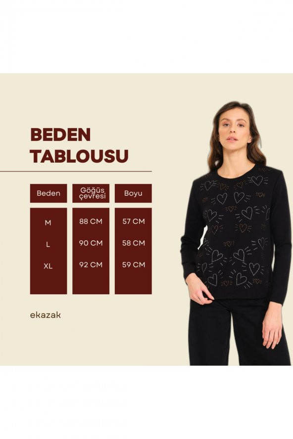 Kadın Yapay Elmas'lı Kazak - Resim 7