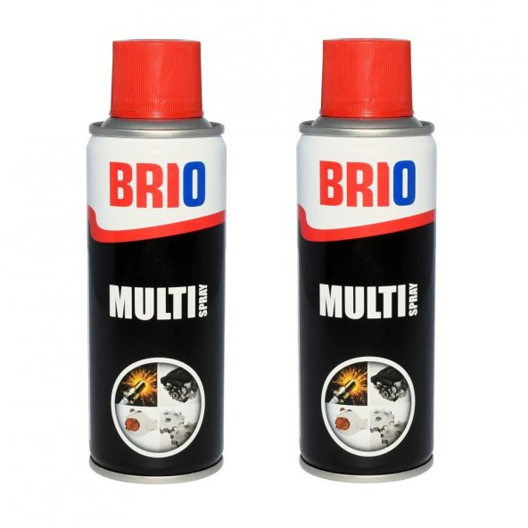Brio Çok Amaçlı Sprey Multi Sprey Yağlayıcı, Koruyucu Yağlayıcı Ve Pas Sökücü Aerosol 200 Ml 2'li 2 adet ürün görseli 1