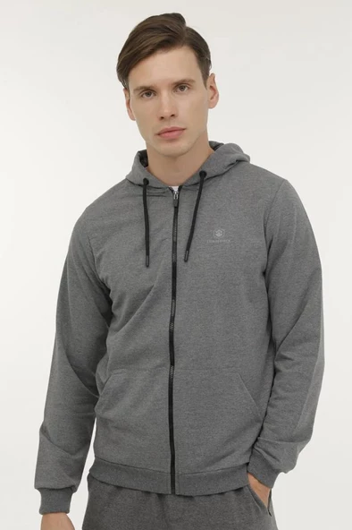 Lumberjack M-SN72 BASIC FZ HOD 3PR Erkek Eşofman Üstü Antrasit S-XXL ürün görseli 1