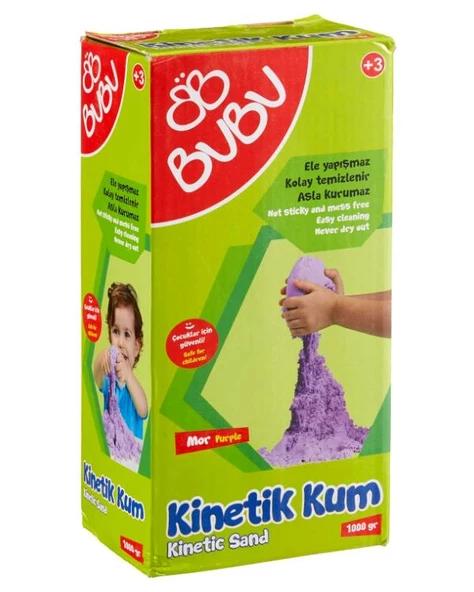 Bubu Kinetik Kum 1000 gr Mor KU0010 ürün görseli 1