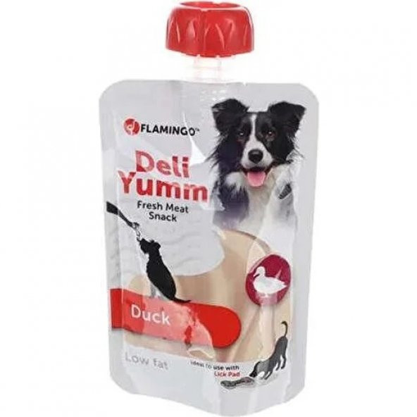 Flamingo Deli Yumm Taze Ördek Etli Sıvı Köpek Ödül Maması 90gr  Skt:05/2027 ürün görseli 1