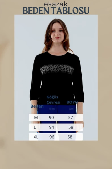 Kristal Taş Hotfix Detaylı Bluz - Resim 6