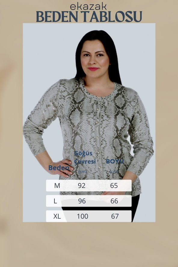 Kaşmir Varak Baskı Triko Hırka - Resim 9