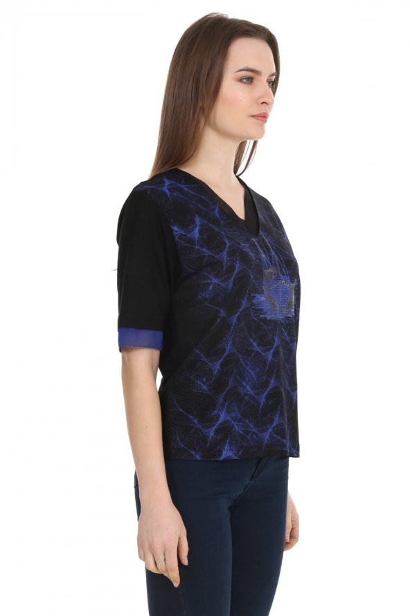 Kumsal Baskılı T-shirt - Resim 3