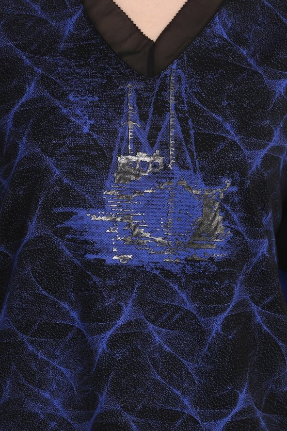 Kumsal Baskılı T-shirt - Resim 4