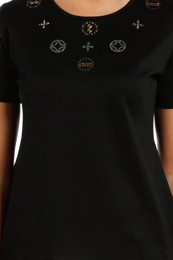 Taş Detaylı T-shirt - Resim 6