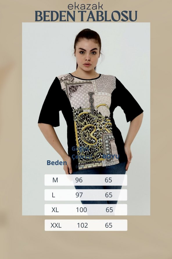 Kadın Baskı Detaylı Tişört - Resim 6