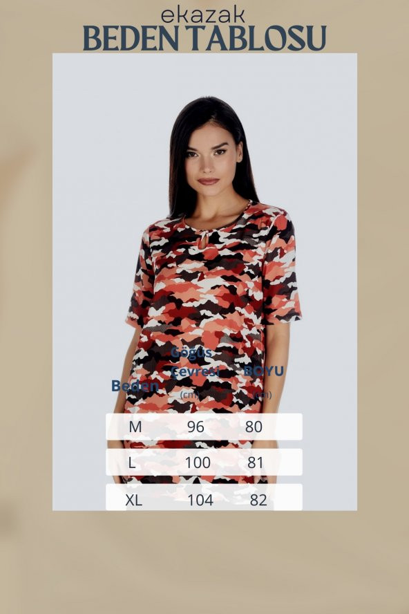 Kadın Kamuflaj Poly Tunik - Resim 7