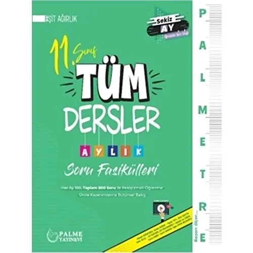 Palme Palme 11. Sınıf Tüm Dersler Aylık Soru Fasikülleri Eşit Ağırlık *yeni* ürün görseli 1