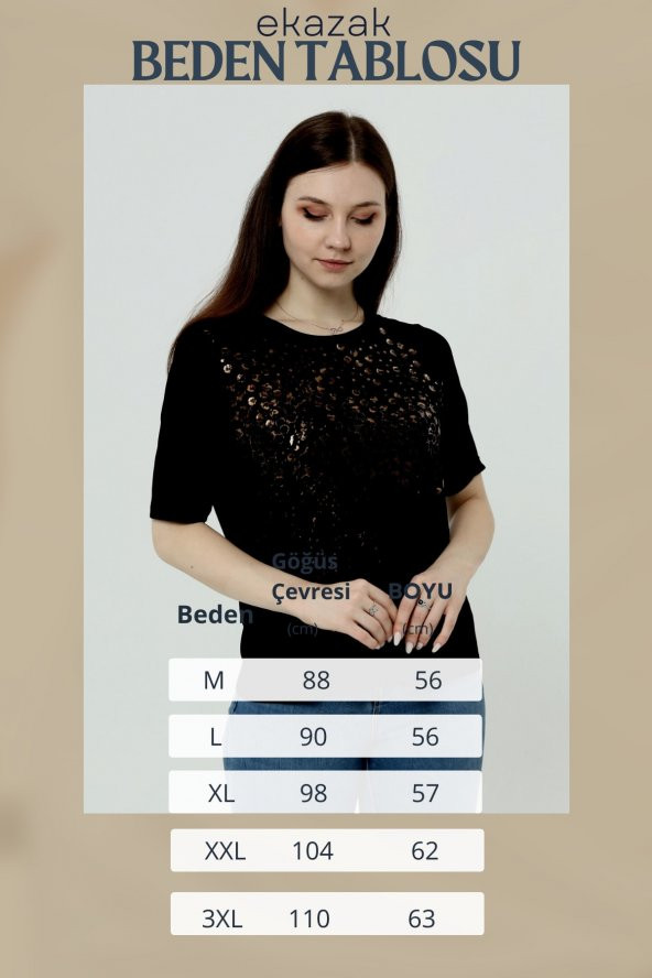 Örme Gold Baskılı Tişört - Resim 7
