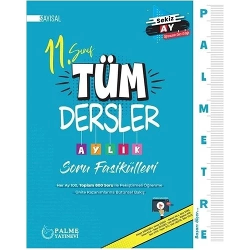Palme Palme 11. Sınıf Tüm Dersler Aylık Soru Fasikülleri Sayısal *yeni* ürün görseli 1