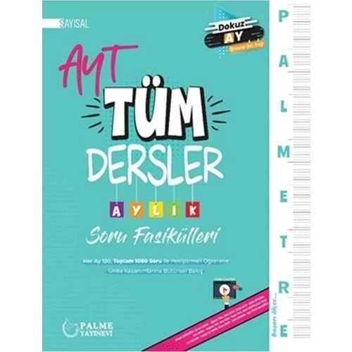 Palme Yayıncılık YKS AYT Tüm Dersler Aylık Soru Fasikülleri Sayısal ürün görseli 1