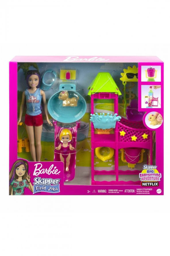 BARBİE SKIPPERIN SU PARKI EĞLENCESİ OYUN SETİ HKD80 ürün görseli 1