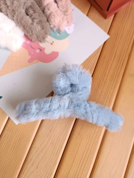 Peluş Tüylü Mandal Toka - Resim 8