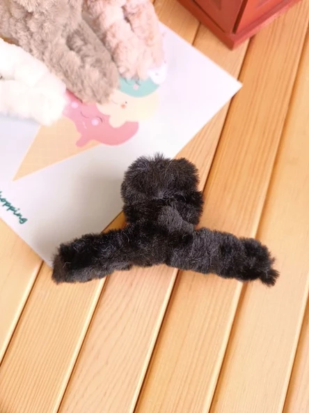 Peluş Tüylü Mandal Toka - Resim 7