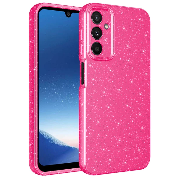 Samsung Galaxy A24 Kılıf Kamera Korumalı Simli Lüks Koton Kapak Kılıf ürün görseli 1