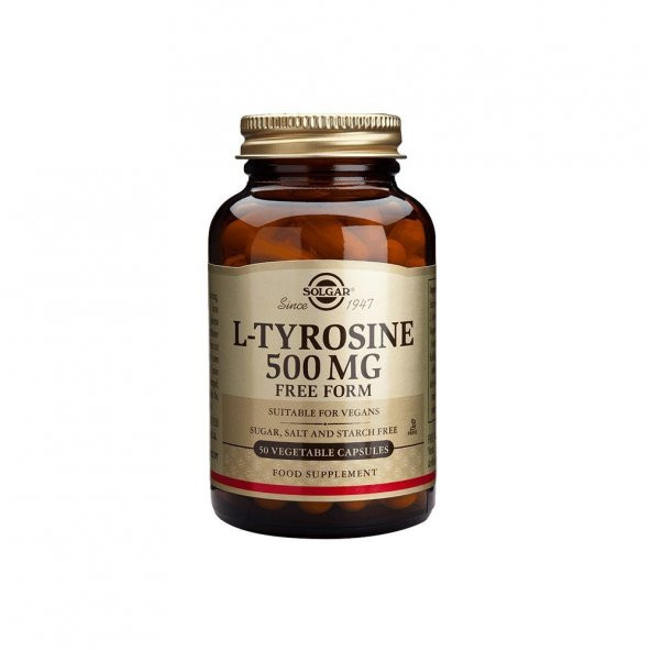 Solgar L-Tyrosine 500 mg 50 Kapsül ürün görseli 1