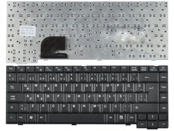 Fujitsu Siemens Amilo A1640, A1645, A1645G, M1405, M1424, M1425 Notebook Klavyesi, Siyah TR K021329K1 ürün görseli 1