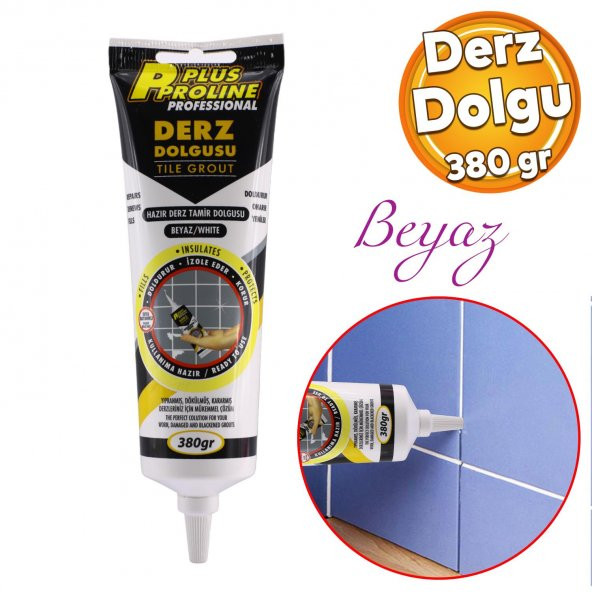 Fayans Seramik Mermer Yer Duvar İçin Tamir Wc Banyo Tadilat Derz Dolgu Beyaz 380 Gr ürün görseli 1