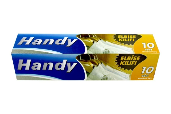 Handy Vakumsuz Şeffaf Giyisi Elbise Ceket Mont Askı Kılıfı Poşeti Torbası - 10 Adetlik 1 Kutu ürün görseli 1
