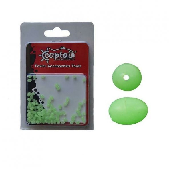 Captain Glow Boncuk Oval Çapari ve Takım Boncuğu 7mm 100lü Paket ürün görseli 1