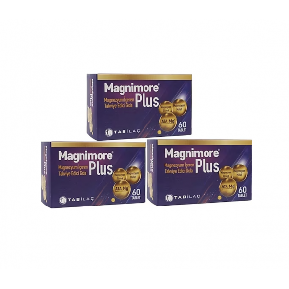 Magnimore Plus 60 Tablet 3 Adet ürün görseli 1