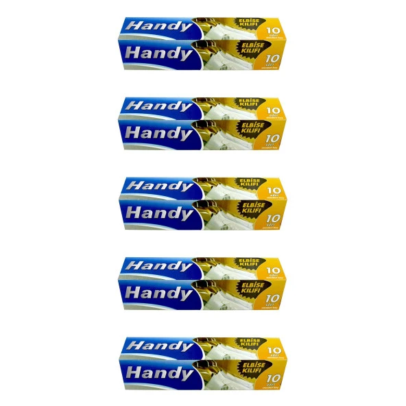 Handy Vakumsuz Şeffaf Giyisi Elbise Ceket Mont Askı Kılıfı Poşeti Torbası - 10 Adetlik 5 Kutu ürün görseli 1