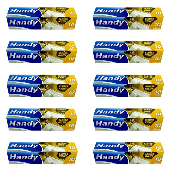 Handy Vakumsuz Şeffaf Giyisi Elbise Ceket Mont Askı Kılıfı Poşeti Torbası - 10 Adetlik 10 Kutu ürün görseli 1