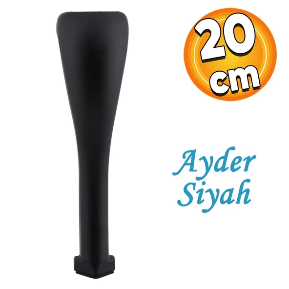 Masa Puf Tabure Tv Ünitesi Konsol Koltuk Ayağı Mobilya Ayakları Ayağı Metal Ayakları 20 Cm Siyah ürün görseli 1