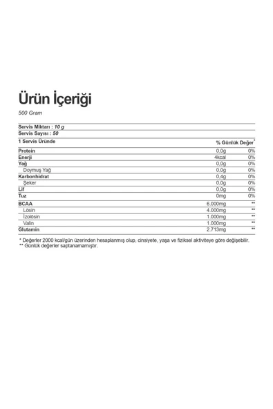 Nutrend BCAA Powder 500 gr Portakal Aromalı - Resim 2